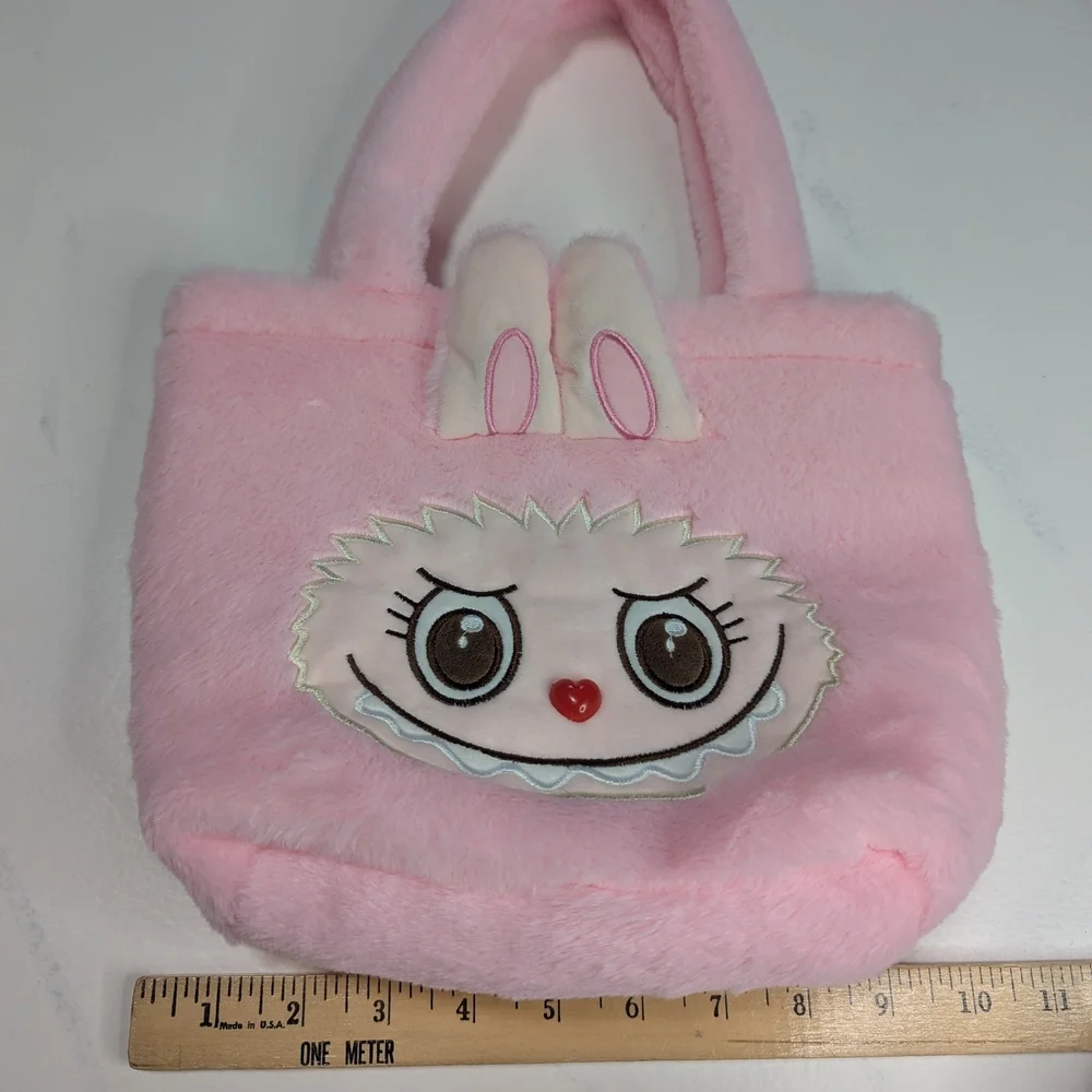 Pink Plush Bunny Face Kids Tote/Purse